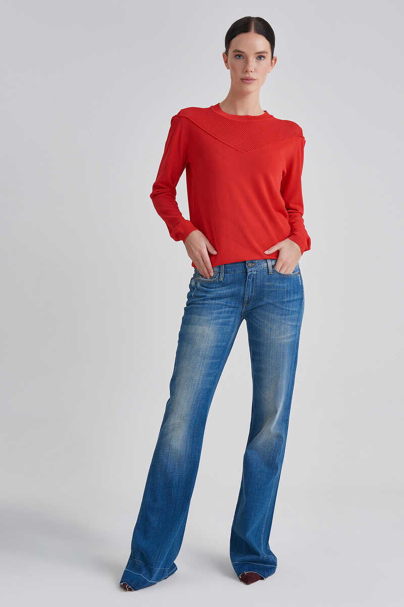 7 For All Mankind Kadın İspanyol Paça Jeans - 1