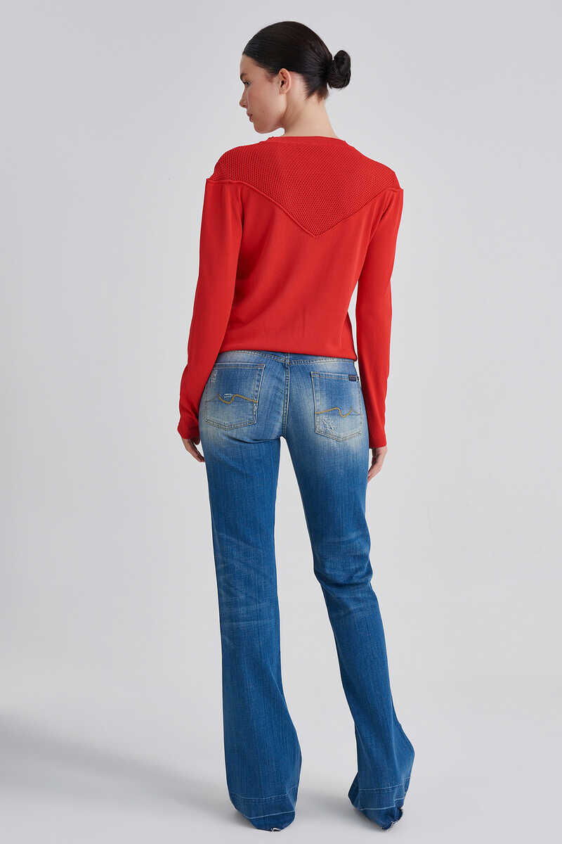 7 For All Mankind Kadın İspanyol Paça Jeans - 3
