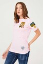 Armalı Bisiklet Yaka Kadın T-Shirt - Thumbnail