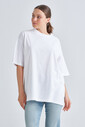 Balaenciaga Arkası Yazılı Kadın Oversize T-Shirt - Thumbnail