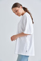 Balaenciaga Arkası Yazılı Kadın Oversize T-Shirt - Thumbnail