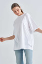Balaenciaga Arkası Yazılı Kadın Oversize T-Shirt - Thumbnail