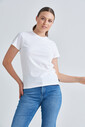 Balenciaga Kadın Bisiklet Yaka T-Shirt - Thumbnail