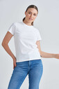 Balenciaga Kadın Bisiklet Yaka T-Shirt - Thumbnail