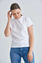 Balenciaga Kadın Bisiklet Yaka T-Shirt - Thumbnail