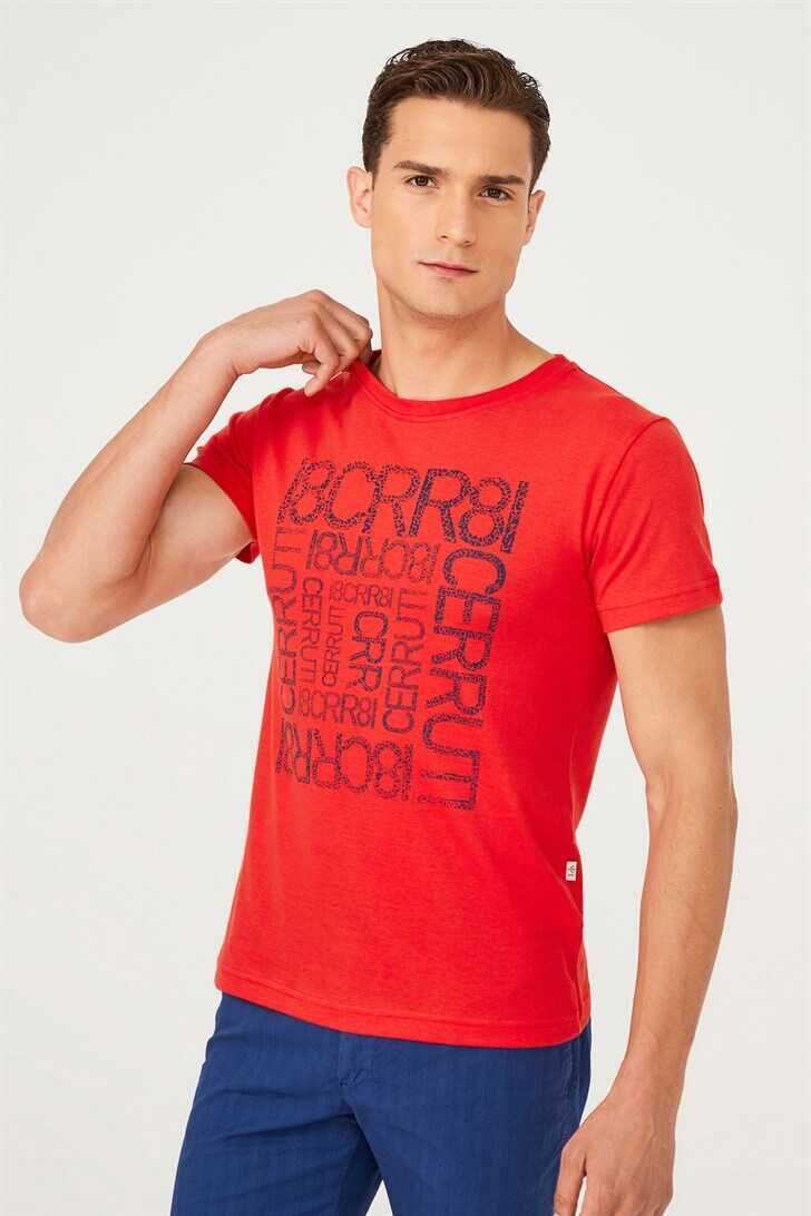 Bisiklet Yaka Erkek T-Shirt - 1
