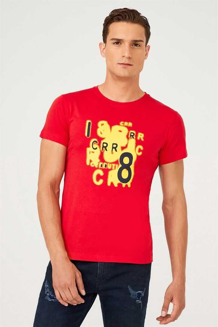 Bisiklet Yaka Erkek T-Shirt - 1