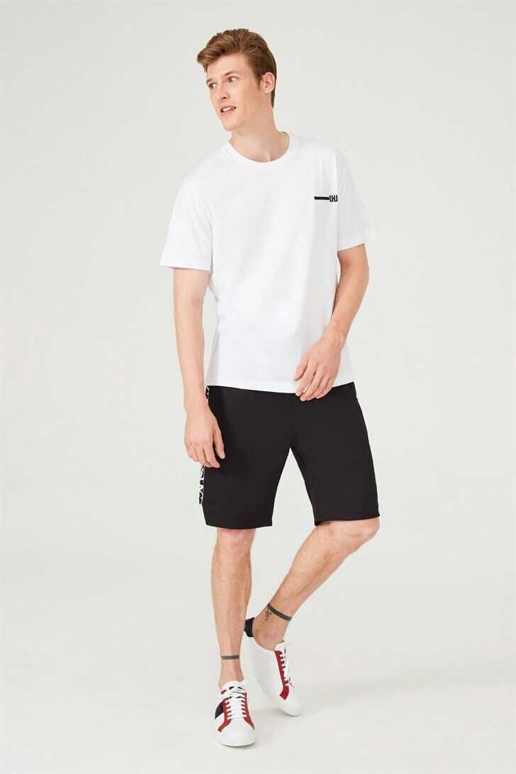 Bisiklet Yaka Logolu Erkek T-Shirt - 1