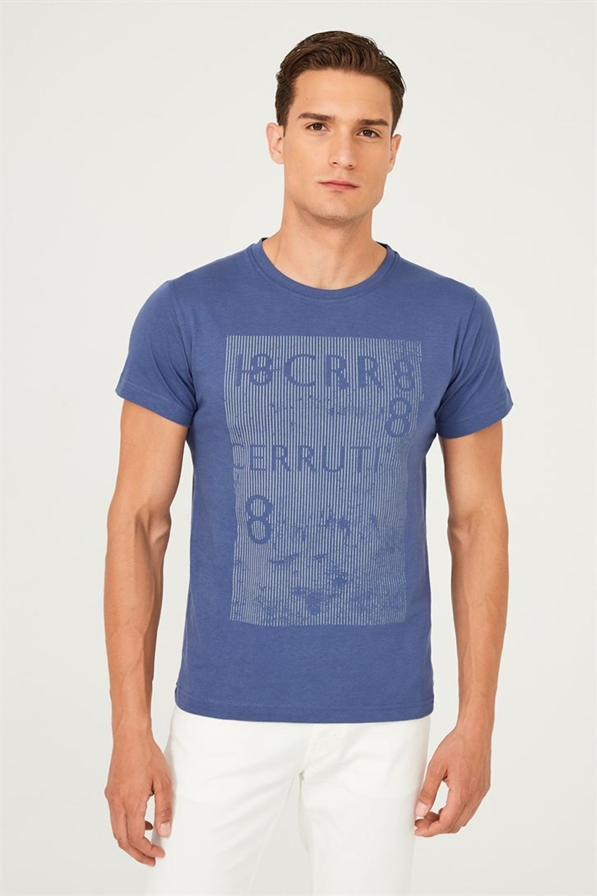 Cerruti 1881 Erkek Bisiklet Yaka T-Shirt - 9