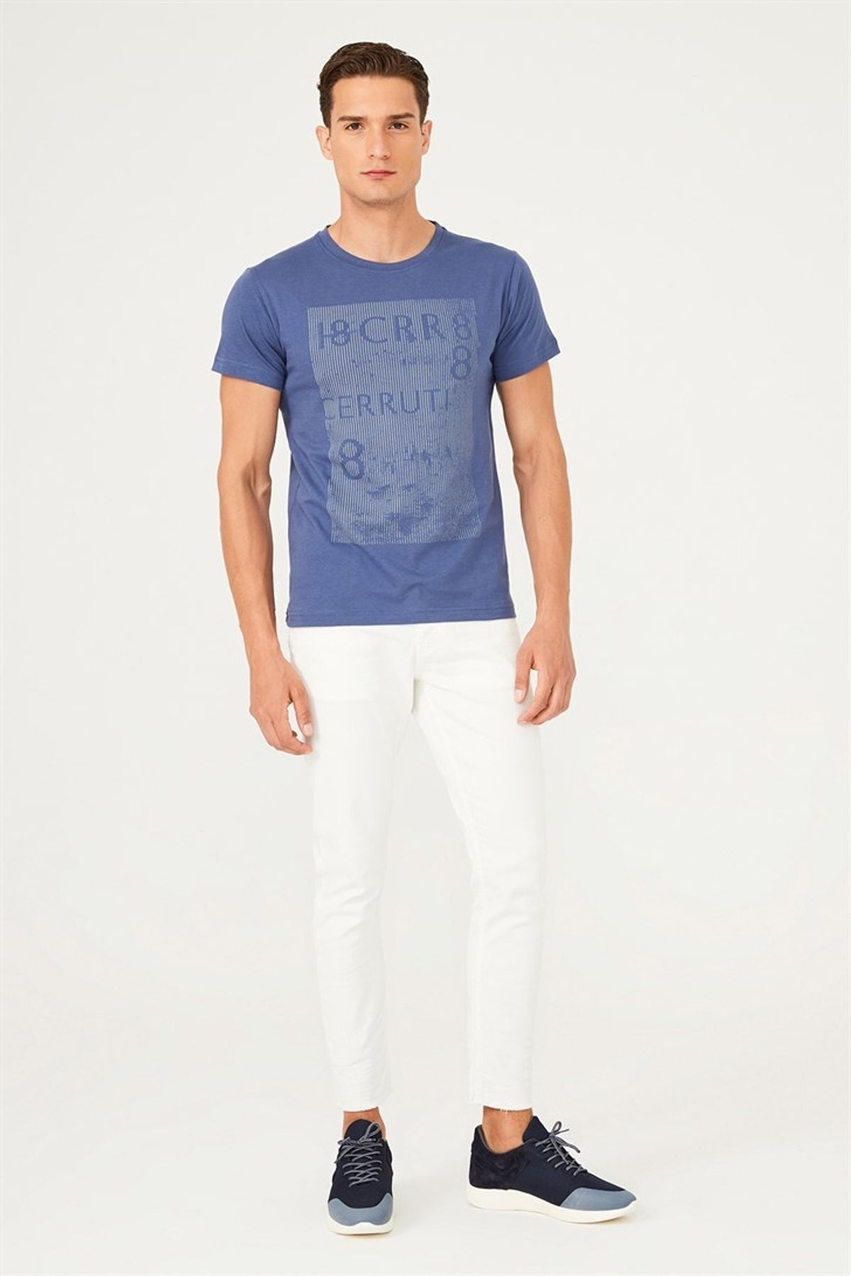 Cerruti 1881 Erkek Bisiklet Yaka T-Shirt - 10