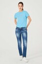 Dar Paça Normal Bel Kadın Jeans - Thumbnail