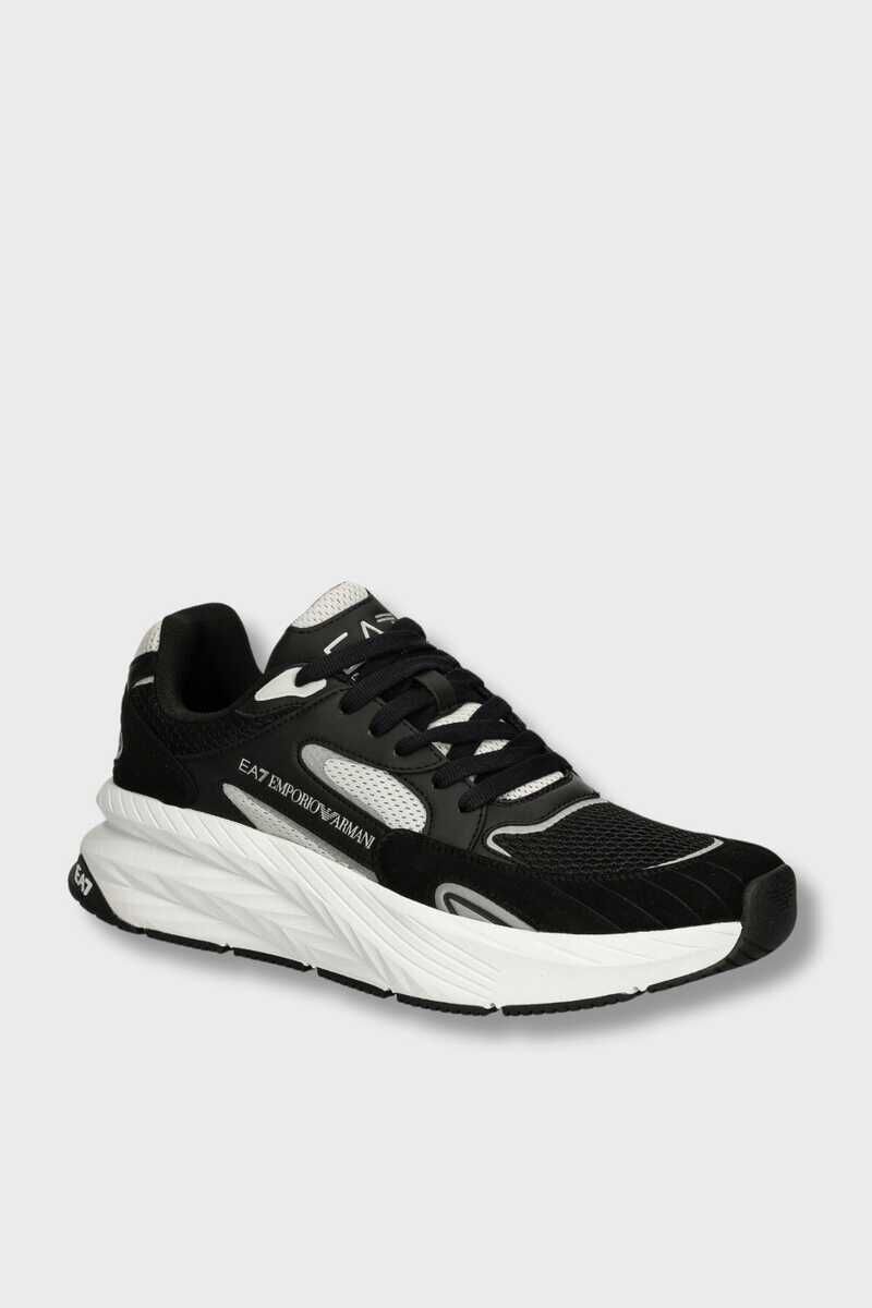 EA7 Erkek Logolu Bağcıklı Sneaker - 1