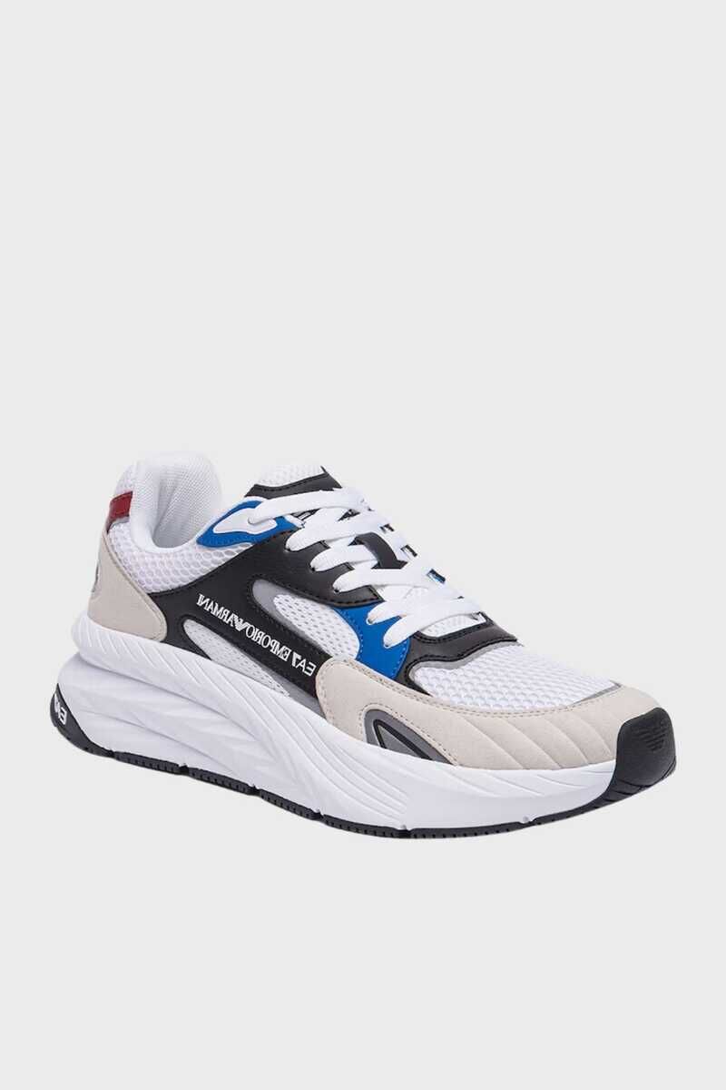 EA7 Erkek Logolu Bağcıklı Sneaker - 1