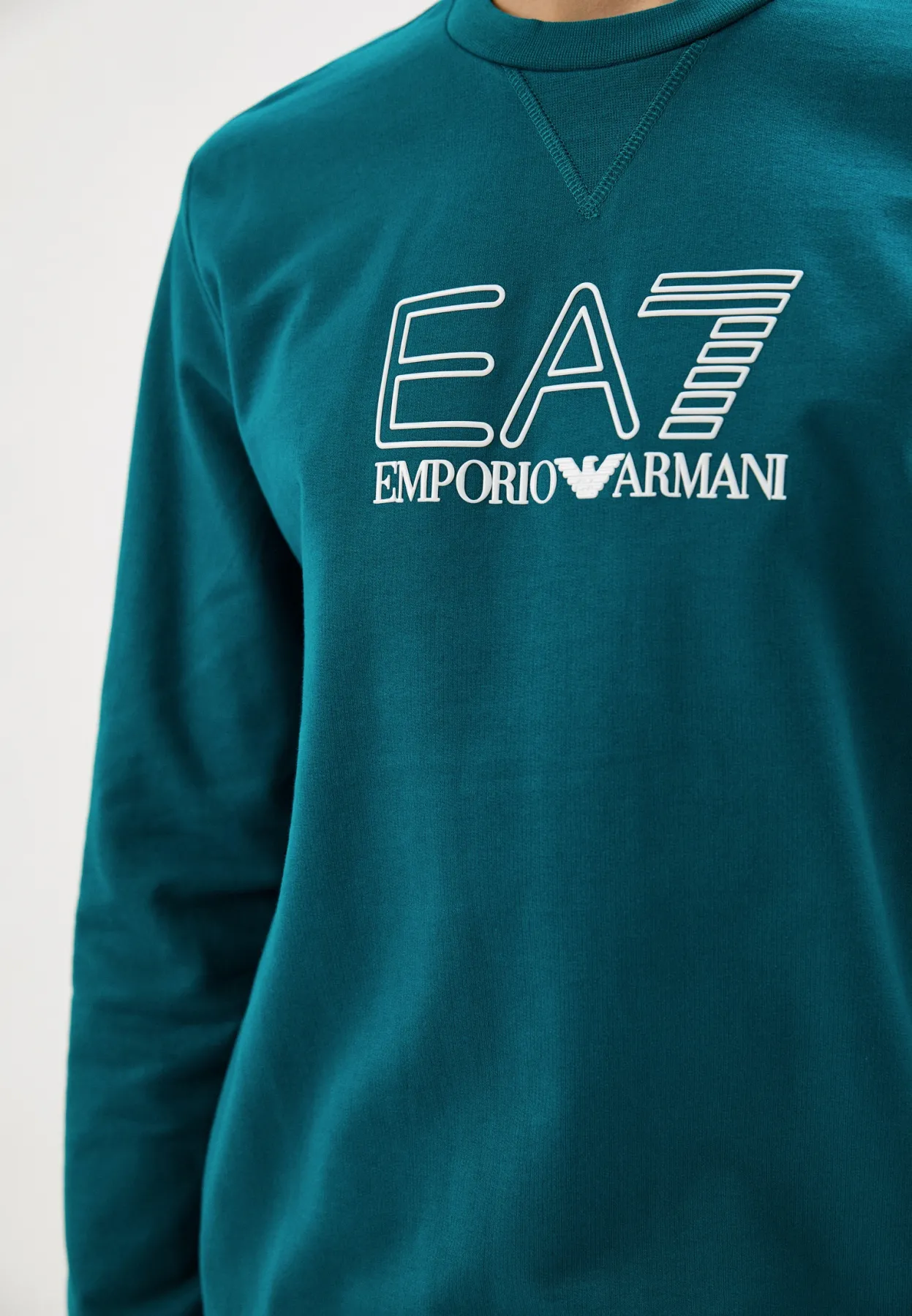 EA7 Logolu Bisiklet Yaka Erkek Sweatshirt - 4