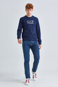 EA7 Logolu Bisiklet Yaka Erkek Sweatshirt - Thumbnail