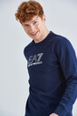 EA7 Logolu Bisiklet Yaka Erkek Sweatshirt - Thumbnail