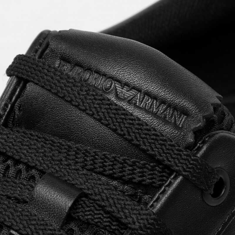Emporio Armani Bağcıklı Deri Sneaker - 6