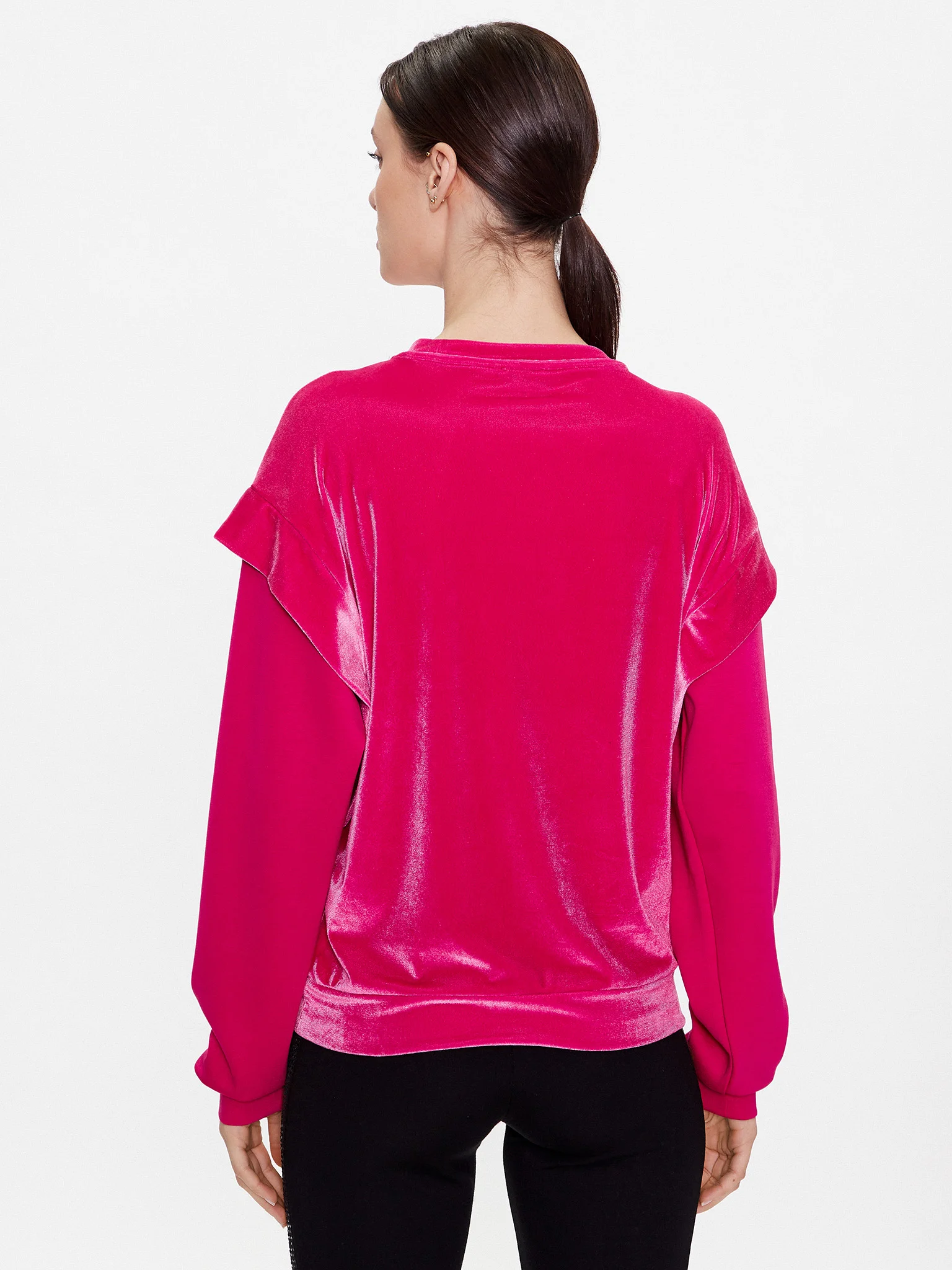 Emporio Armani Kadın Kadife Sweatshirt - Thumbnail