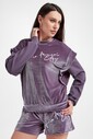 Emporio Armani Kadın Kadife Sweatshirt - Thumbnail