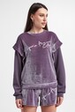 Emporio Armani Kadın Kadife Sweatshirt - Thumbnail