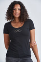 Emporio Armani Kadın Logolu Bisiklet Yaka T-Shirt - Thumbnail