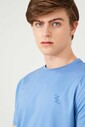 Erkek Bisiklet Yaka Kısa Kollu T-Shirt - Thumbnail
