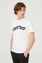 Erkek Bisiklet Yaka Logolu T-Shirt - Thumbnail
