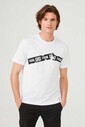 Erkek Bisiklet Yaka Logolu T-Shirt - Thumbnail
