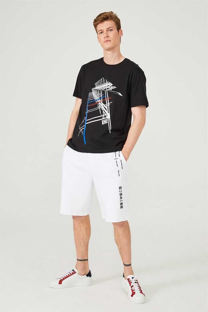 Erkek Bisiklet Yaka T-Shirt - 1