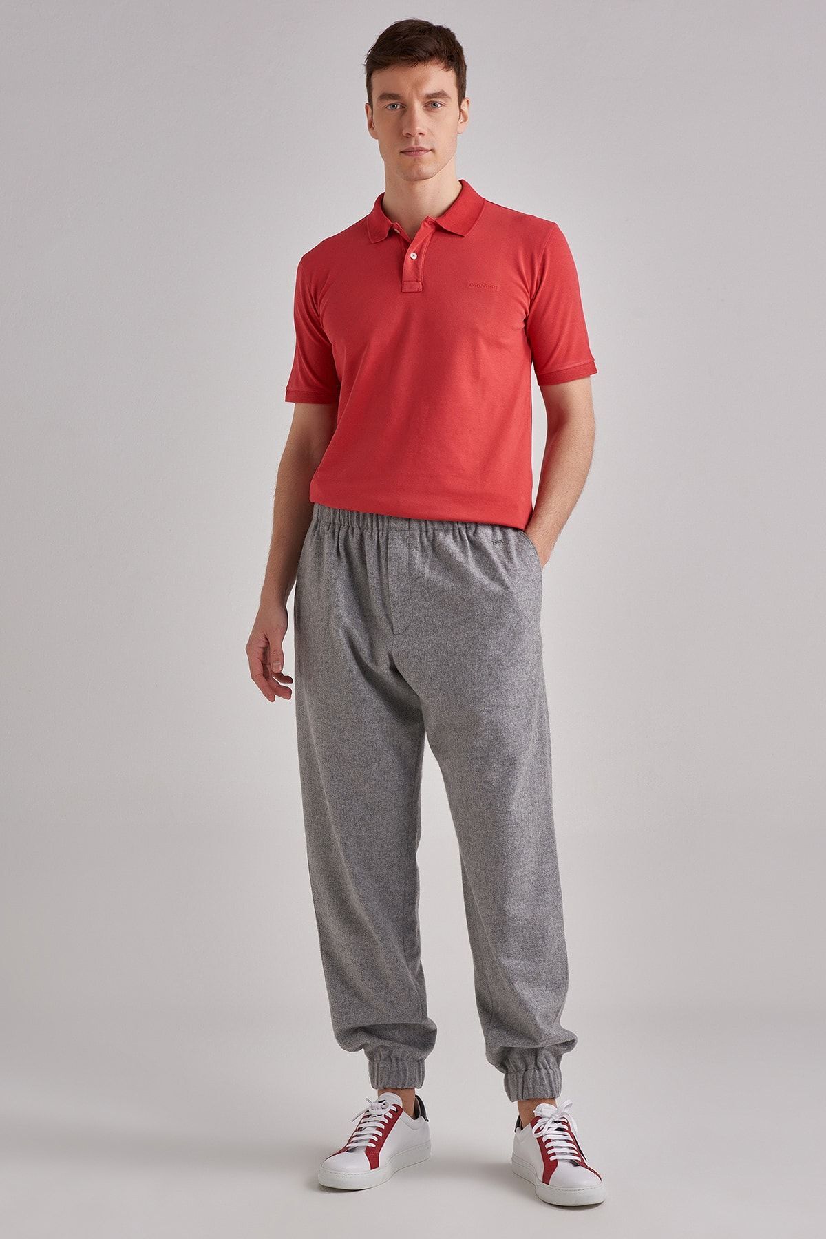 Ermenegildo Zegna Beli Lastikli Erkek Pantolon - 4