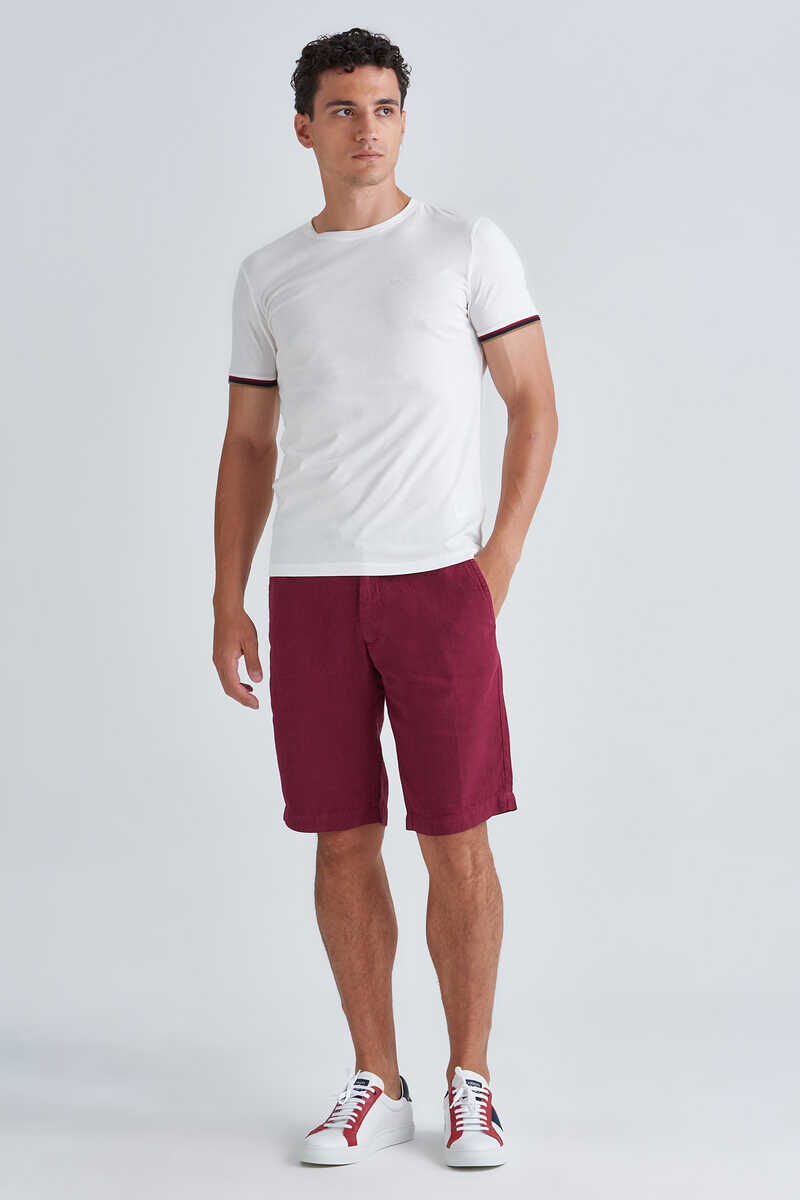 Ermenegildo Zegna Erkek Keten Bermuda Şort - 1
