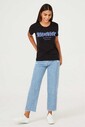 Frankie Morello Bisiklet Yaka Kadın T-Shirt - Thumbnail