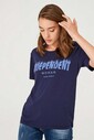 Frankie Morello Bisiklet Yaka Kadın T-Shirt - Thumbnail
