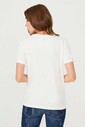 Frankie Morello Bisiklet Yaka Kadın T-Shirt - Thumbnail