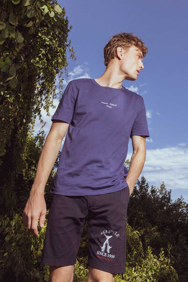 Frankie Morello Erkek Bisiklet Yaka T-Shirt - 1