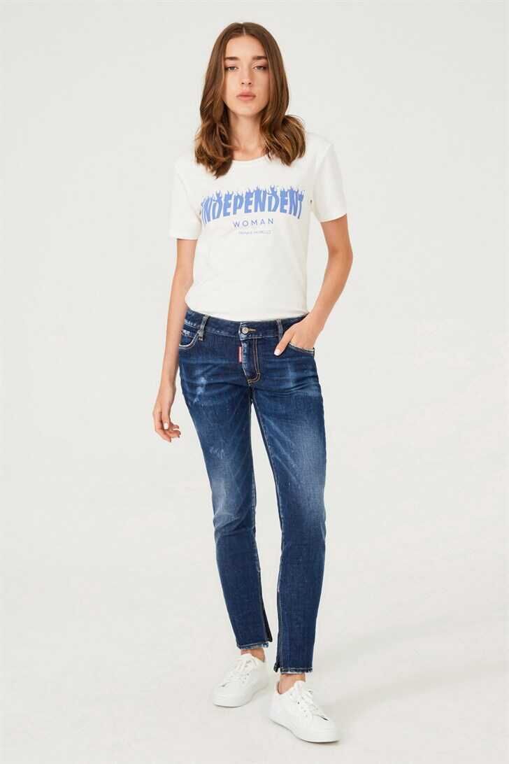 Geniş Paça Kadın Jeans - 1