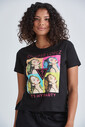 Guess Baskılı Kadın T-Shirt - Thumbnail