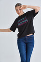 Guess Logolu Taşlı Kadın T-Shirt - Thumbnail