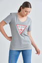 Guess Logolu V Yaka Kadın T-Shirt - Thumbnail