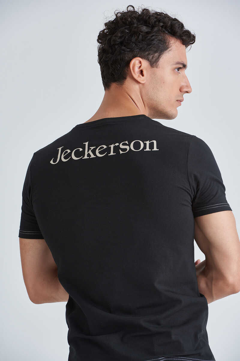 Jeckerson Bisiklet Yaka Erkek Cepli T-Shirt - 4