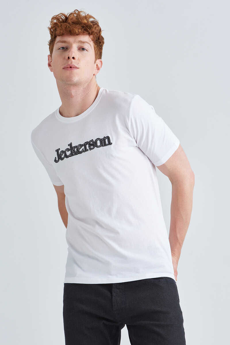 Jeckerson Bisiklet Yaka Erkek Kısa Kollu T-Shirt - 1