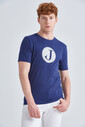 Jeckerson Erkek Logolu Bisiklet Yaka T-Shirt - Thumbnail