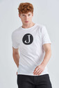 Jeckerson Erkek Logolu Bisiklet Yaka T-Shirt - Thumbnail