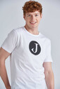 Jeckerson Erkek Logolu Bisiklet Yaka T-Shirt - Thumbnail