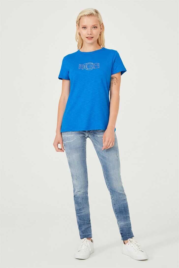 Kadın Bisiklet Yaka T-Shirt - 4
