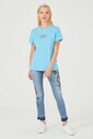 Kadın Bisklet Yaka T-Shirt - Thumbnail
