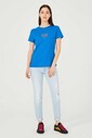 Kadın Bisklet Yaka T-Shirt - Thumbnail