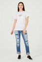 Kadın Bisklet Yaka T-Shirt - Thumbnail