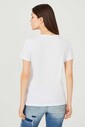 Kadın Bisklet Yaka T-Shirt - Thumbnail
