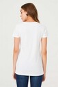 Kadın Çiçekli T-Shirt - Thumbnail